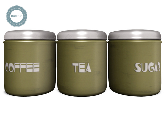 Second Life Marketplace Coffee, Tea & Sugar Canisters